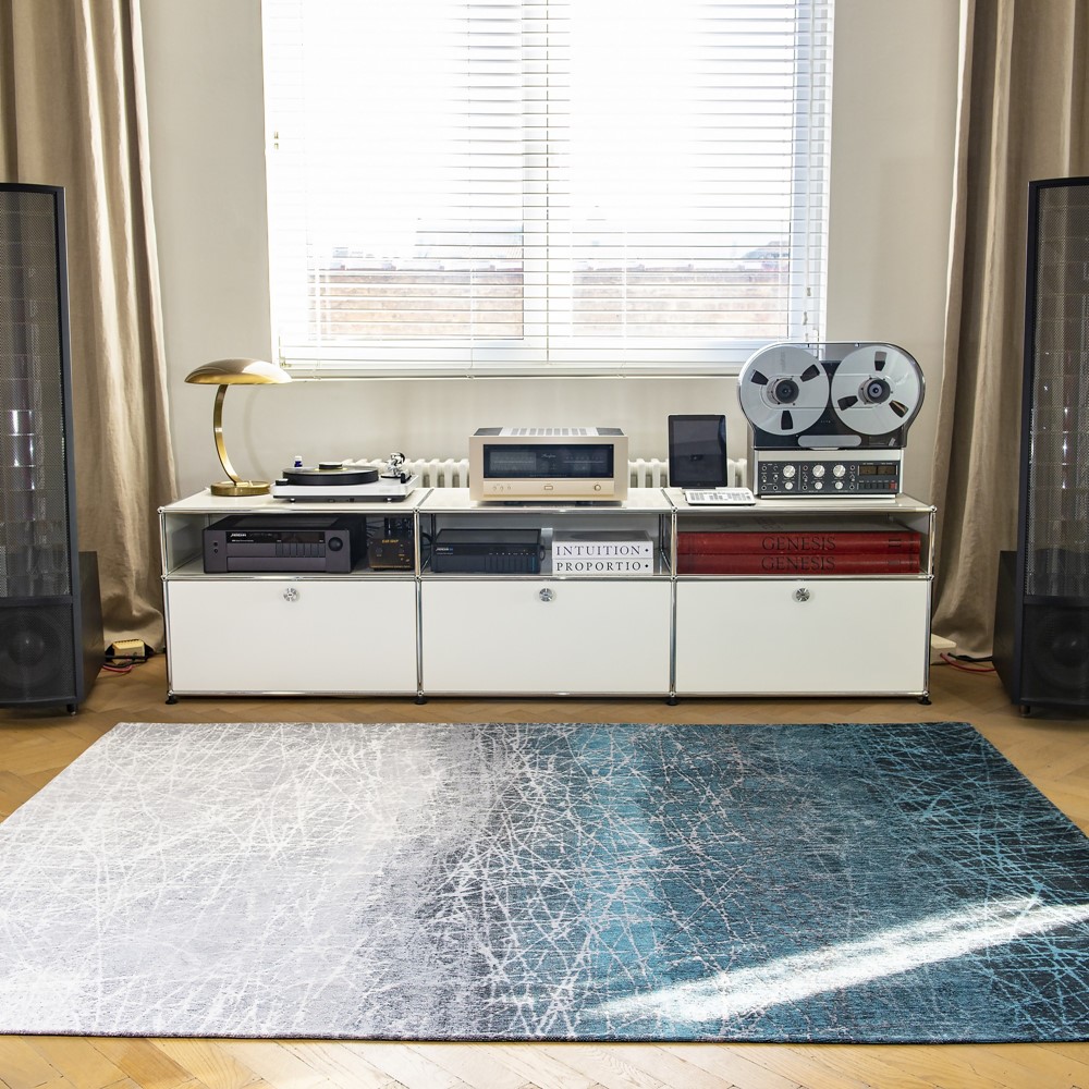 Mad Men Fahrenheit Rug 8877 in Polar Vortex